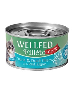 Wellfed Filleto Meze Kitten Φιλετάκια Τόνος & Πάπια 70gr
