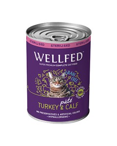 Wellfed Sterilised Γαλοπούλα & Μοσχάρι σε Πατέ 400gr