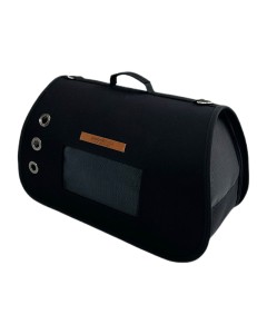 Woofmoda Τσάντα Μεταφοράς Σκύλου - Γάτας Μαύρη IATA 17x35x23cm
