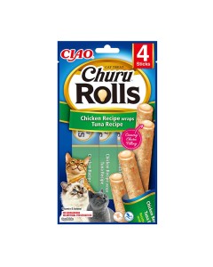 Inaba Churu Cat Rolls Γεμιστά Στικς με Κοτόπουλο & Τόνο 40gr