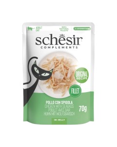 Schesir Cat Pouch Κοτόπουλο & Λαβράκι σε Ζελέ 70gr