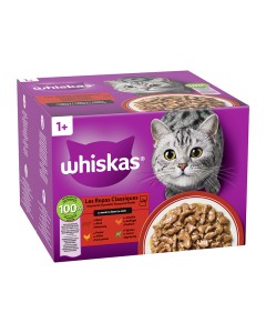 Whiskas Multipack Μοσχάρι, Κοτόπουλο, Πουλερικά, Αρνί σε Σάλτσα 24x85gr