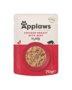 Applaws Cat Στήθος Κοτόπουλο με Βοδινό σε Ζελέ Φακελάκι 70gr