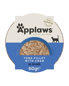 Applaws Cat Τόνος Φιλέτο με Καβούρι σε Ζωμό Κεσεδάκι 60gr