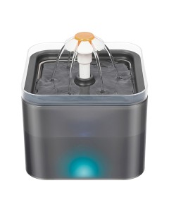Pet Interest Συντριβάνι Λουλούδι με Led Light 2L Τετράγωνο Μαύρο