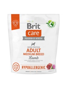 Brit Care Hypoallergenic Dog Adult Medium Lamb & Rice 1kg