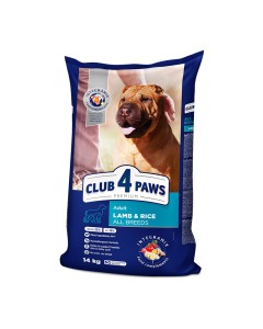 Club 4 Paws Adult All Breeds Lamb & Rice 14kg