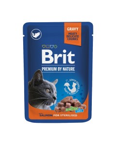 Brit Premium Cat Adult Sterilised Pouch Salmon 100gr