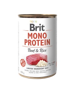 Brit Dog Can Monoprotein Beef & Rice 400gr