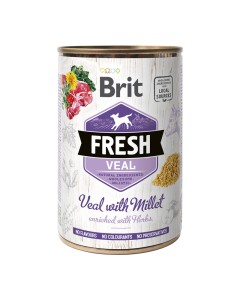 Brit Fresh Dog Can Veal with Millet 400gr