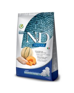 N&D Ocean Dog Puppy Medium-Maxi με Μπακαλιάρο & Κολοκύθα 12kg