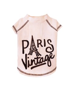 Pet Μπλούζα Σκύλου Paris Vintage White M 28cm