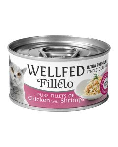 Wellfed Filleto Φιλετάκια Κοτόπουλο & Γαρίδες 70gr