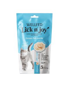 Wellfed Lick N' Joy Ocean Fish Κρεμώδης Λιχουδιά με Ψάρια Ωκεανού 70gr