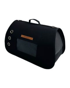 Woofmoda Τσάντα Μεταφοράς Σκύλου - Γάτας Μαύρη IATA 17x40x25cm