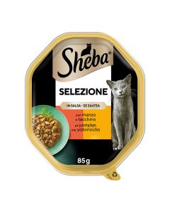 Sheba Selezione Δισκάκι Μοσχάρι & Γαλοπούλα σε Σάλτσα 85gr