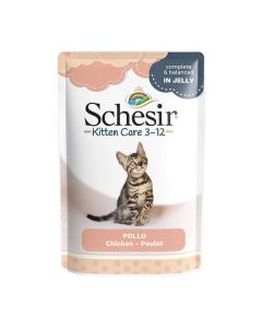 Schesir Kitten Pouch Κοτόπουλο σε Ζελέ 85gr