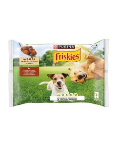 Friskies Dog Adult Αρνί & Καρότα σε Σάλτσα 4x85gr
