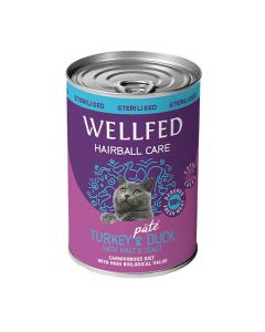 Wellfed Sterilised Hairball Γαλοπούλα & Πάπια 400gr