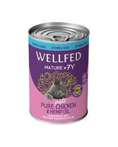 Wellfed Mature +7 Κοτόπουλο & Έλαιο Κάνναβης σε Πατέ 400gr