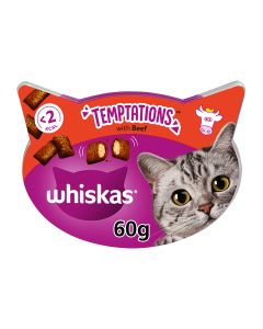 Whiskas Temptations με Μοσχάρι 60gr