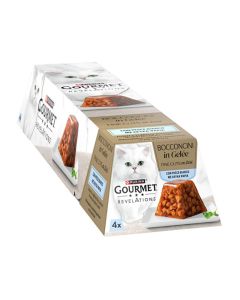 Gourmet Revelations Fine Cuts σε Ζελέ με Λευκά Ψάρια 4x57gr