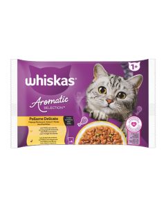 Whiskas Multipack Aromatic Selection Πουλερικά σε Σάλτσα 4x85gr
