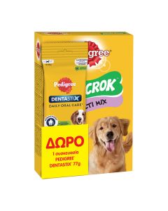 Pedigree Biscrok 500gr + Dentastix Medium 77gr Δώρο