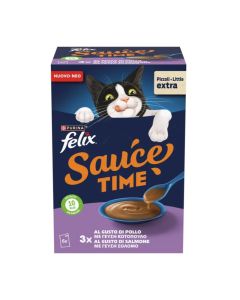 Felix Sauce Time Κοτόπουλο & Σολομός 6x40gr