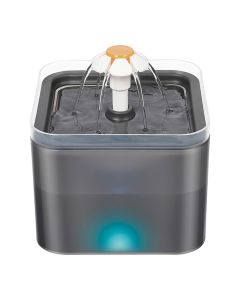 Pet Interest Συντριβάνι Λουλούδι με Led Light 2L Τετράγωνο Μαύρο