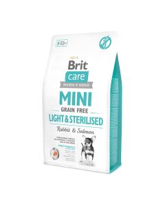 Brit Care Mini Dog Adult Grain Free Light & Sterilised Rabbit & Salmon 2kg