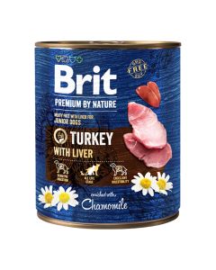 Brit Premium By Nature Puppy Cans Turkey With Liver 800gr