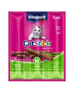Vitakraft Cat Stick Mini με Κοτόπουλο & Γρασίδι 18gr 3τμχ
