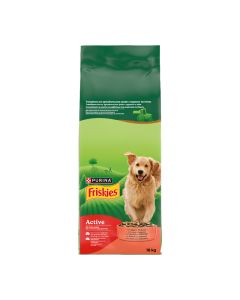 Friskies Dog Active Adult με Βοδινό 18kg