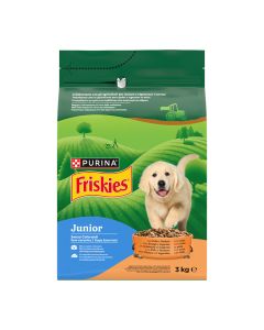 Friskies Dog Junior Κοτόπουλο, Γάλα & Λαχανικά 3kg