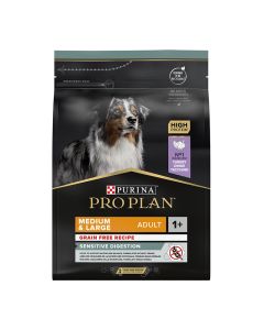 Purina Pro Plan Dog Medium-Large Adult Grain Free Sensitive Digestion Γαλοπούλα 2.5kg