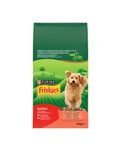 Friskies Dog Active Adult Με Βοδινό 9kg
