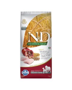 N&D Ancestral Dog Light Medium-Maxi με Κοτόπουλο & Ρόδι 12kg