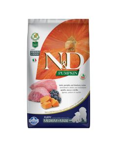 N&D Pumpkin Dog Puppy Medium-Maxi με Αρνί, Κολοκύθα & Μύρτιλο 2.5kg