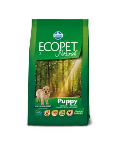 Ecopet Natural Puppy Medium Κοτόπουλο 12kg + 2kg Δώρο
