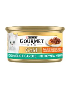 Gourmet Gold Κομματάκια σε Σάλτσα Κουνέλι & Καρότα 85gr