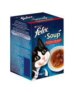 Felix Soups με Βοδινό, Κοτόπουλο & Αρνί 6x48gr