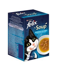 Felix Soups με Μπακαλιάρο, Τόνο & Γλώσσα 6x48gr