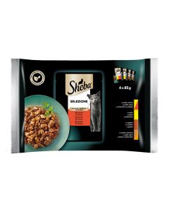 Sheba Πολυσυσκευασία με Επιλεγμένα Κρέατα 4x85gr