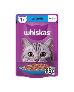 Whiskas με Τόνο σε Ζελέ 85gr