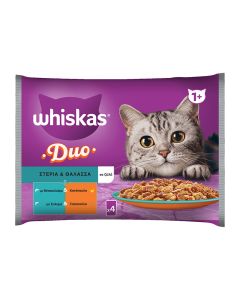 Whiskas Duo Multipack σε Ζελέ με Ψάρι & Κρέας 4x85gr