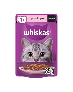 Whiskas με Σολομό σε Σάλτσα 85gr