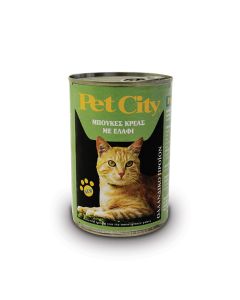 Pet City Γάτας Μπουκιές με Κρέας & Ελάφι 410gr