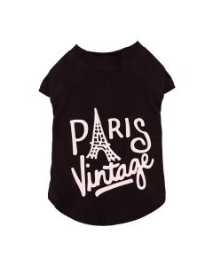 Pet Μπλούζα Σκύλου Paris Vintage Black M 28cm