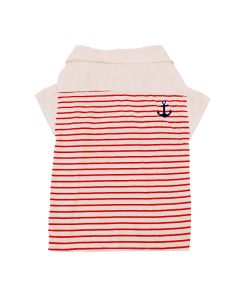 Pet Μπλούζα Σκύλου Ριγέ Κόκκινο L 58cm